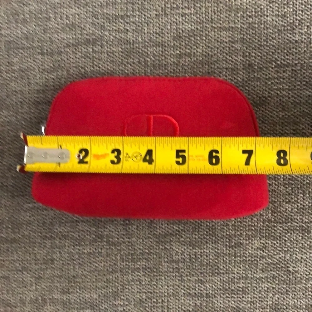 Dior Beauty Makeup Logo Small Luxury Pouch Gift Authentic Red - Picture 16 of 17